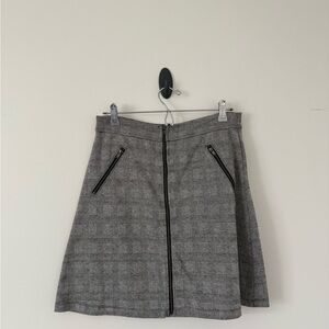 GAP Gray A-Line Skirt with Zipper Details